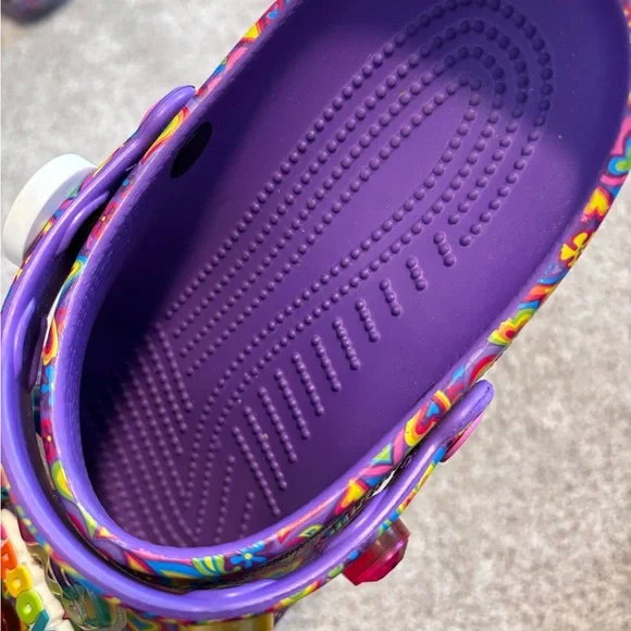 Colorful Women’s Lisa Frank Clogs with Groovy Design Size 8 - Picture 4 of 5